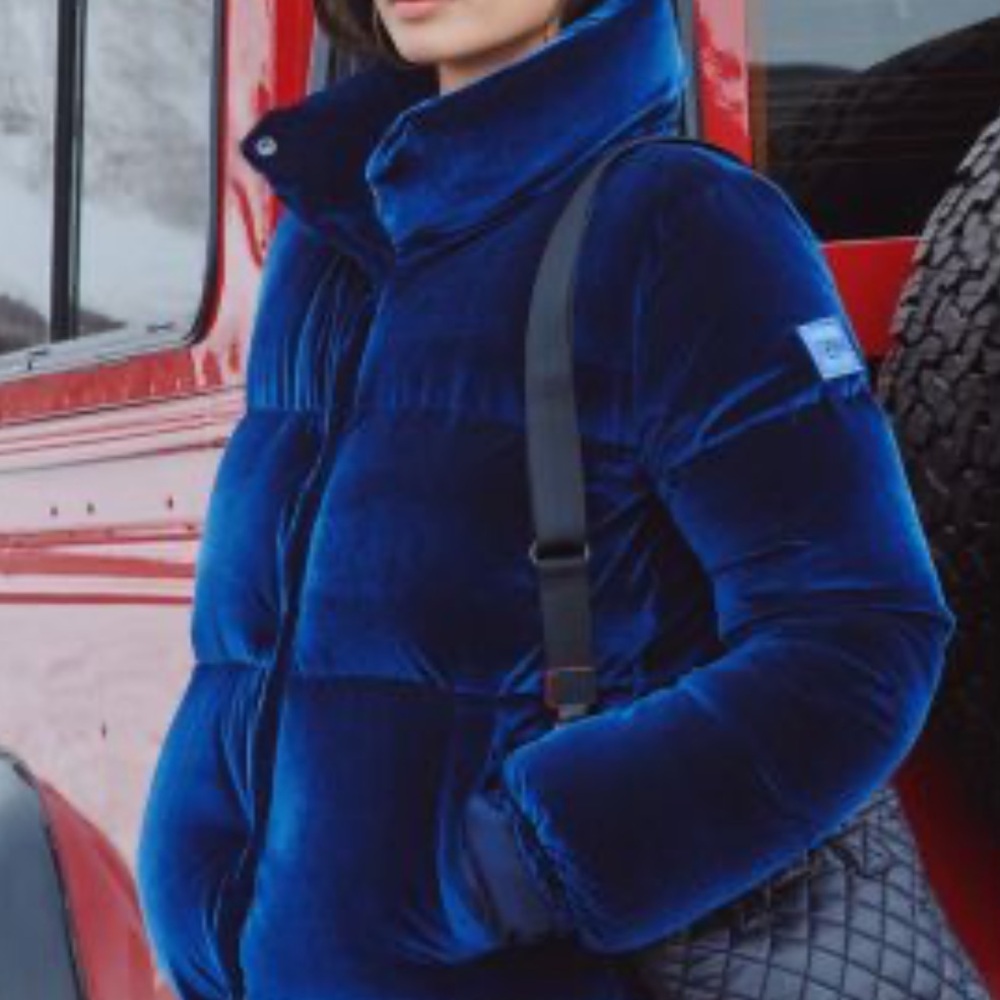 SAM. Velvet Puffer Jacket - Deep Blue